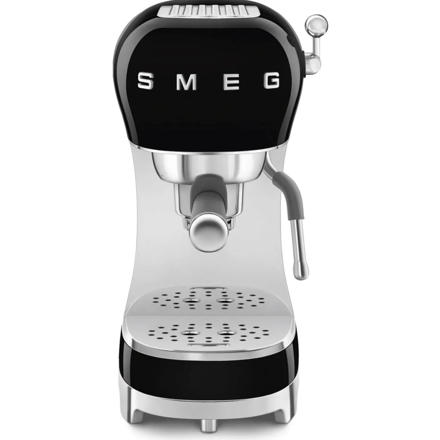 Smeg 50's Style Retro ECF02BLUK Espresso Coffee Machine & CGF11BLUK Coffee Grinder - Black