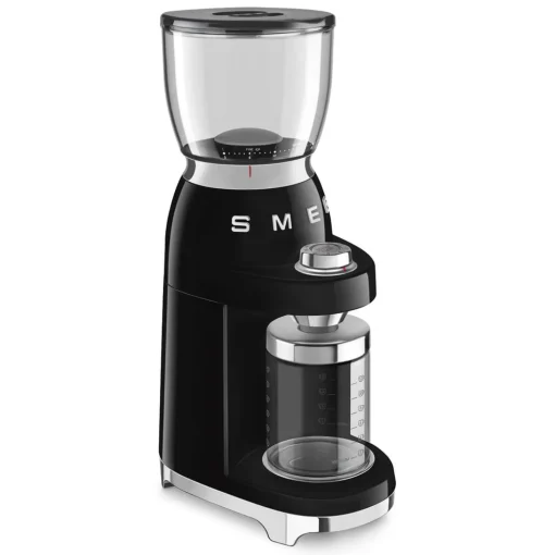 Smeg 50's Style Retro ECF02BLUK Espresso Coffee Machine & CGF11BLUK Coffee Grinder - Black
