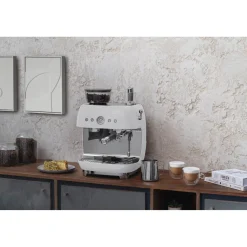 Smeg 50s Style Retro EGF03 Bean-to-Cup Espresso Coffee Machine - White
