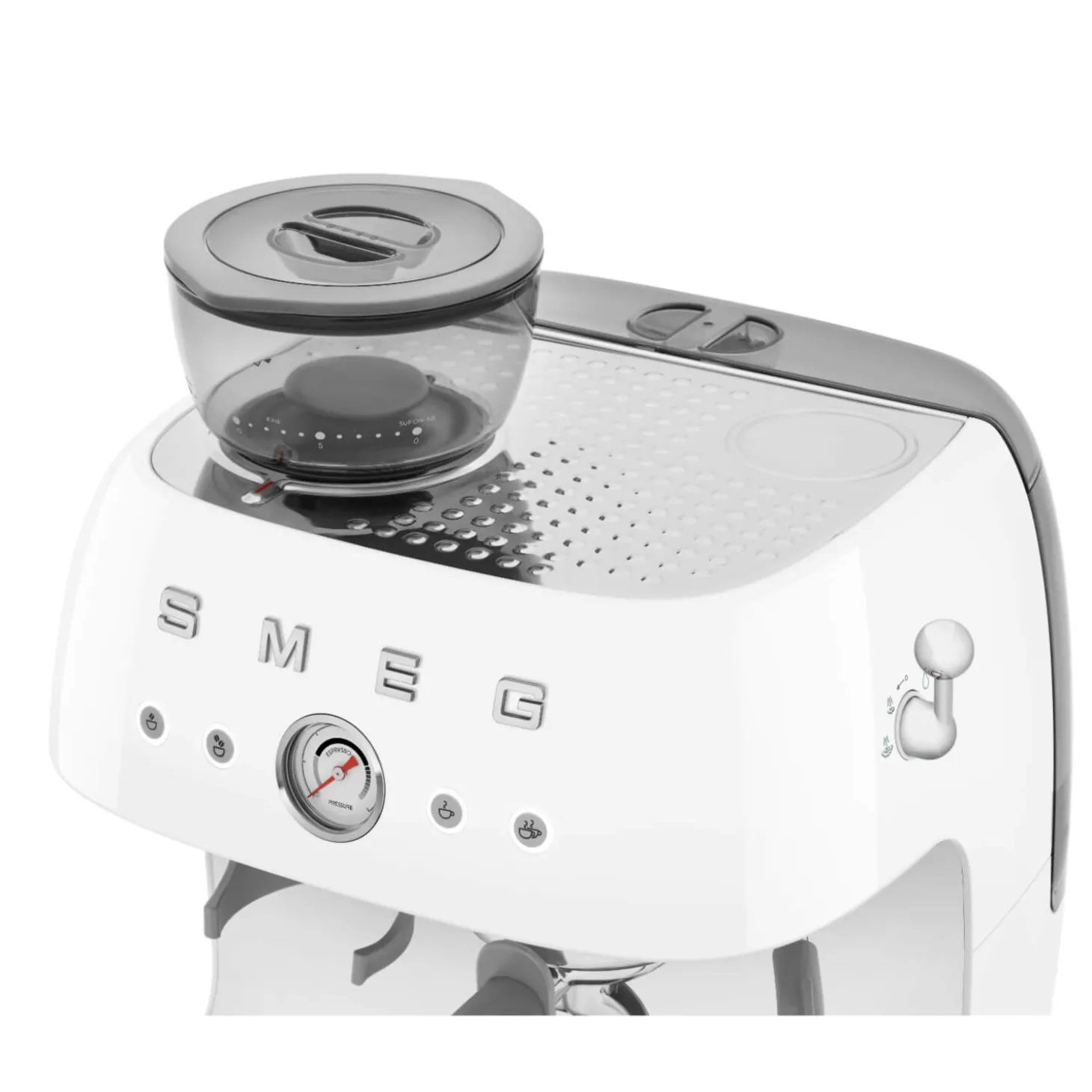 Smeg 50s Style Retro EGF03 Bean-to-Cup Espresso Coffee Machine - White