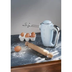 Smeg 50's Style Retro HMF01 Hand Mixer - Pastel Blue