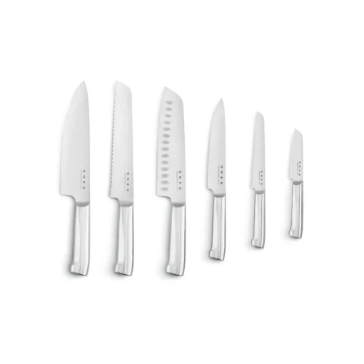 Smeg 50's Style Retro KBSF02 7-Piece Knife Block Set - Pastel Blue