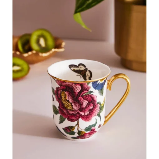 Spode Creatures of Curiosity Mug - Floral / White