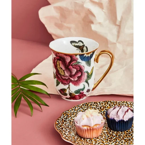 Spode Creatures of Curiosity Mug - Floral / White