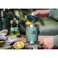 Stanley Legendary Classic 400ml Food Jar + Spork Set - Hammertone Green