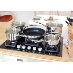 Stellar Profile 18|10 Stainless Steel 5-Piece Draining Saucepan Set