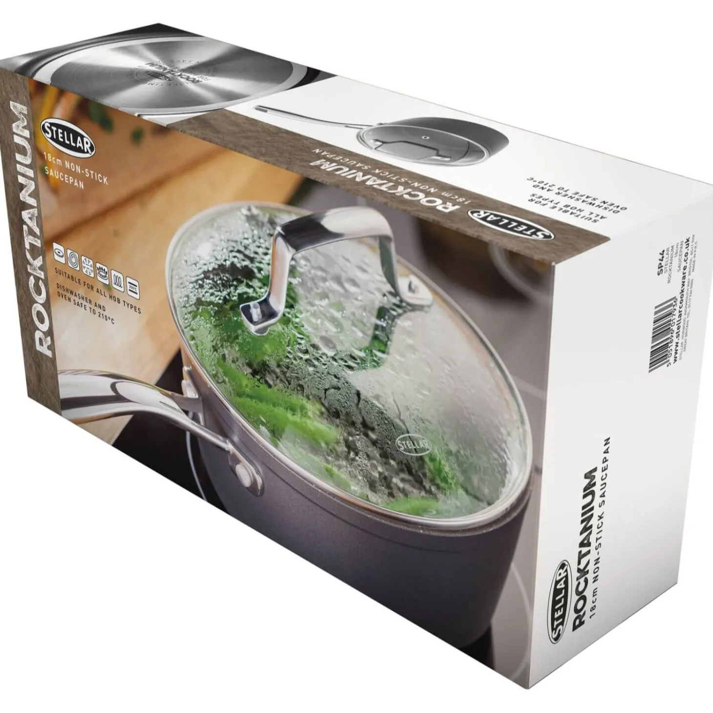 Stellar Rocktanium Non Stick 3 Piece Saucepan Set
