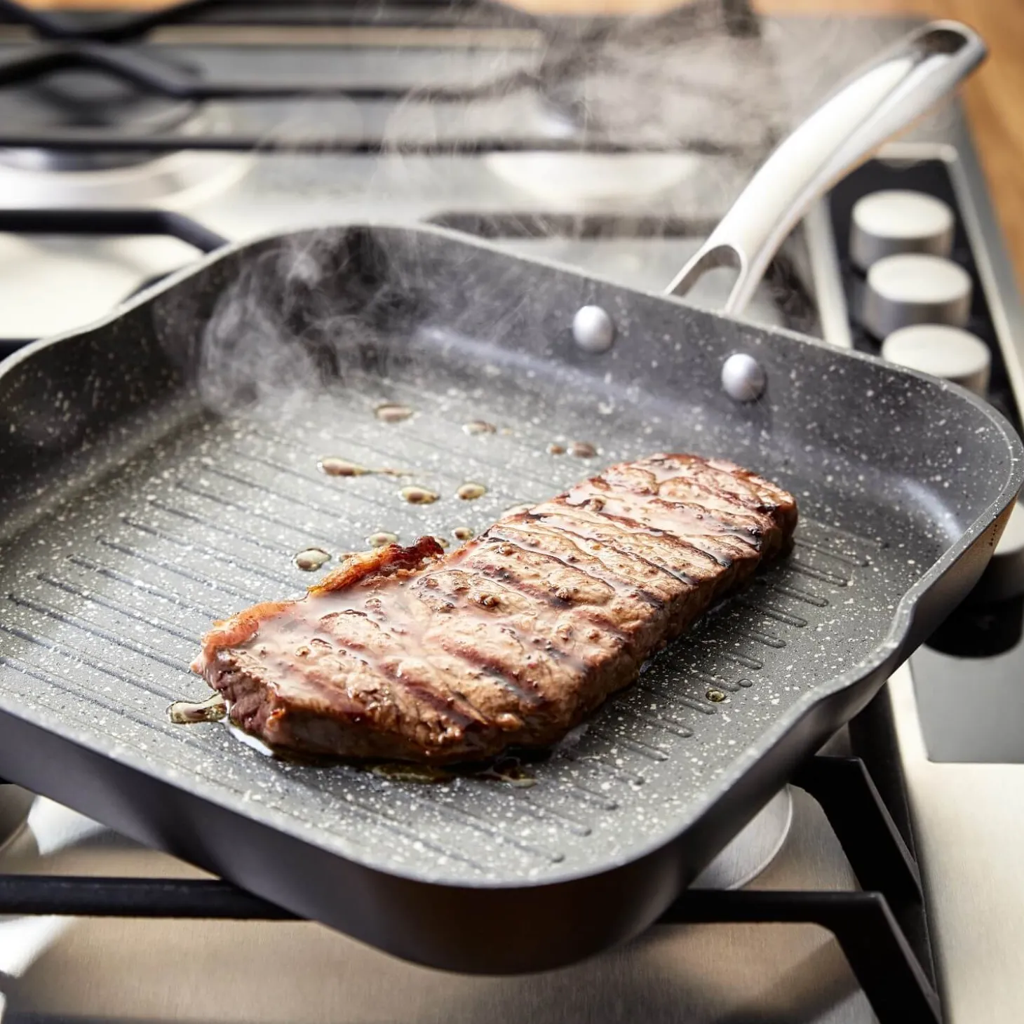 Stellar Rocktanium Non-Stick Square Grill Pan - 26cm