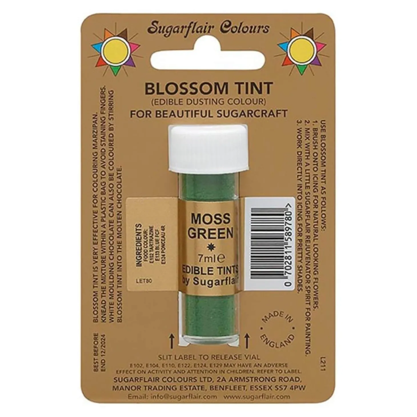 Sugarflair Edible Blossom Tint Dusting - Moss Green