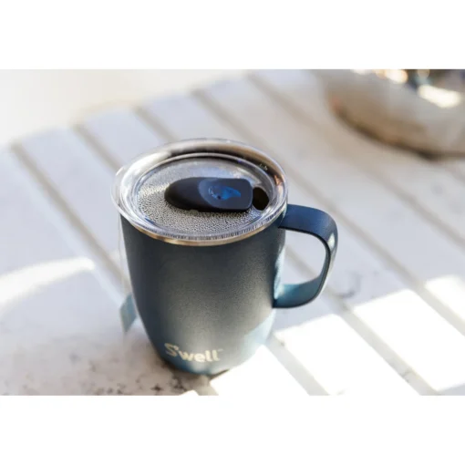 S'well 350ml Travel Mug with Handle - Azurite