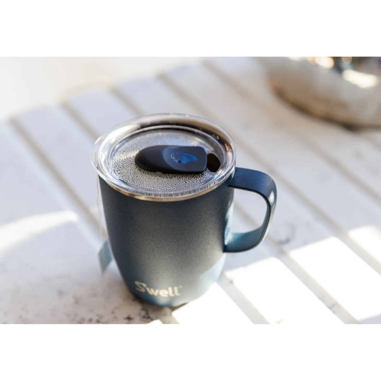 S'well 350ml Travel Mug with Handle - Azurite