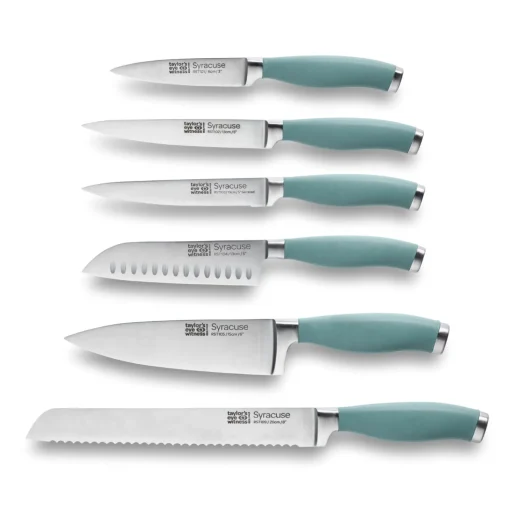 Taylor's Eye Witness 13cm Syracuse Serrated Utility Knife - Aqua