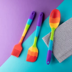 Taylor's Eye Witness Silicone Wide Slotted Turner - Rainbow