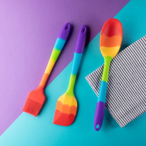 Taylor's Eye Witness Silicone Wide Slotted Turner - Rainbow