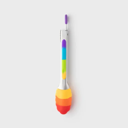 Taylor's Eye Witness Stainless Steel Silicone Mini Tongs - Rainbow