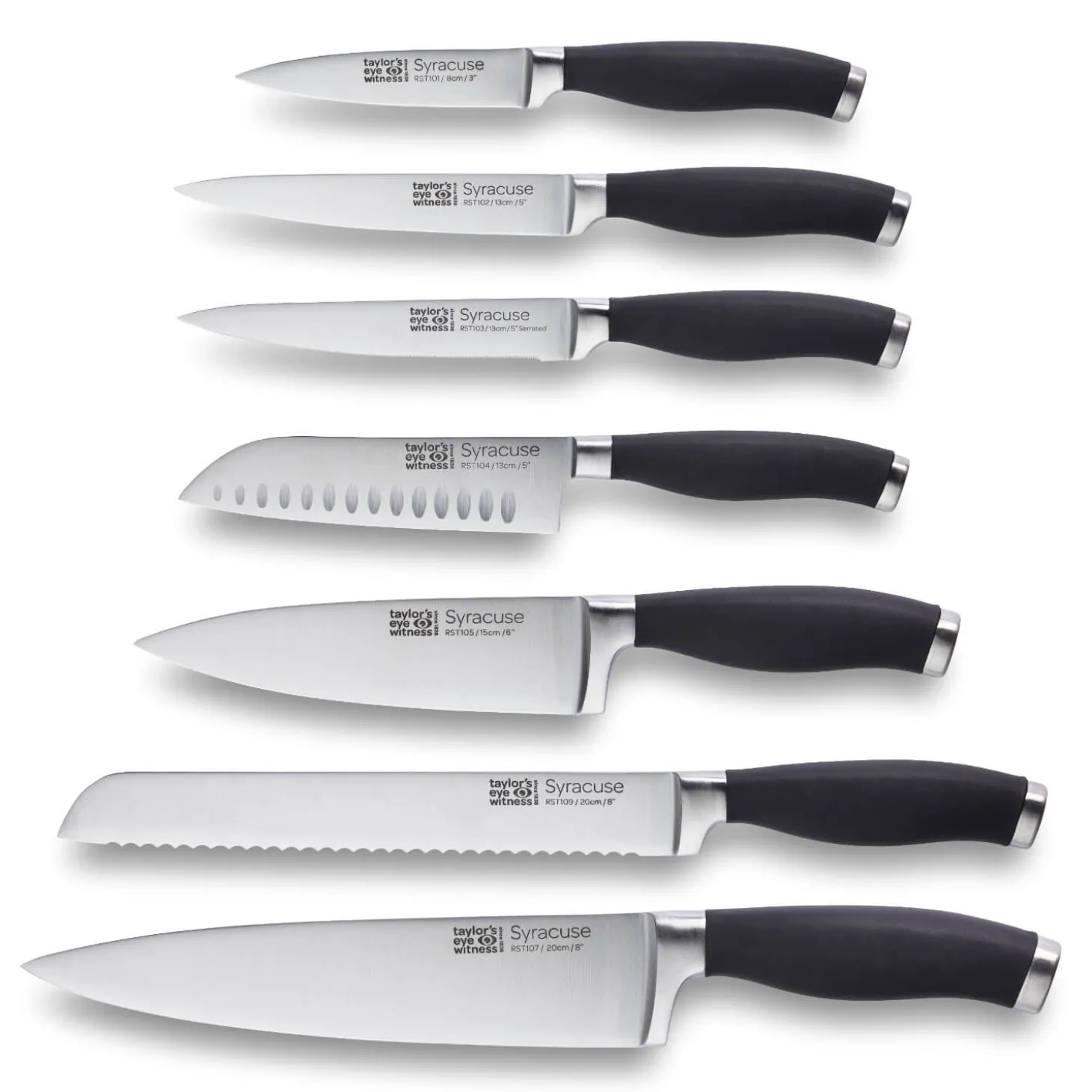 Taylor's Eye Witness Syracuse 20cm Bread Knife - Black
