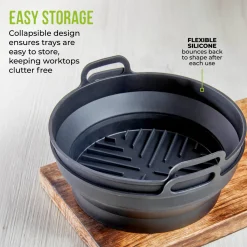Tower Air Fryer Round Foldable Trays - Pack of 2