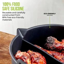 Tower Air Fryer Round Solid Tray with Divider