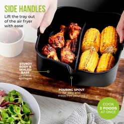 Tower Air Fryer Square Solid Tray with Divider