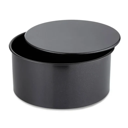 Tower Precision Plus Carbon Steel 20cm Round Non-Stick Loose Base Deep Cake Tin - Black