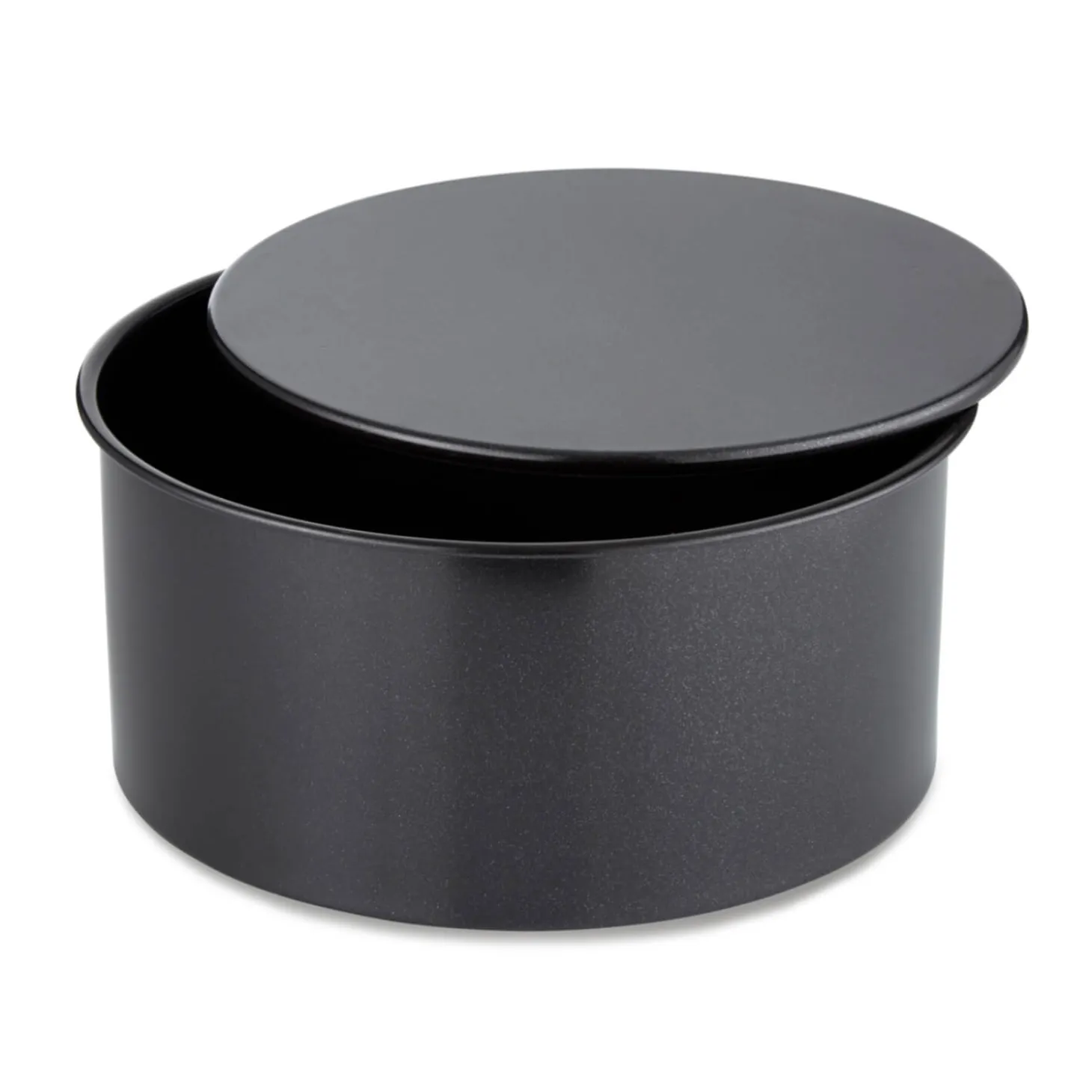 Tower Precision Plus Carbon Steel 20cm Round Non-Stick Loose Base Deep Cake Tin - Black