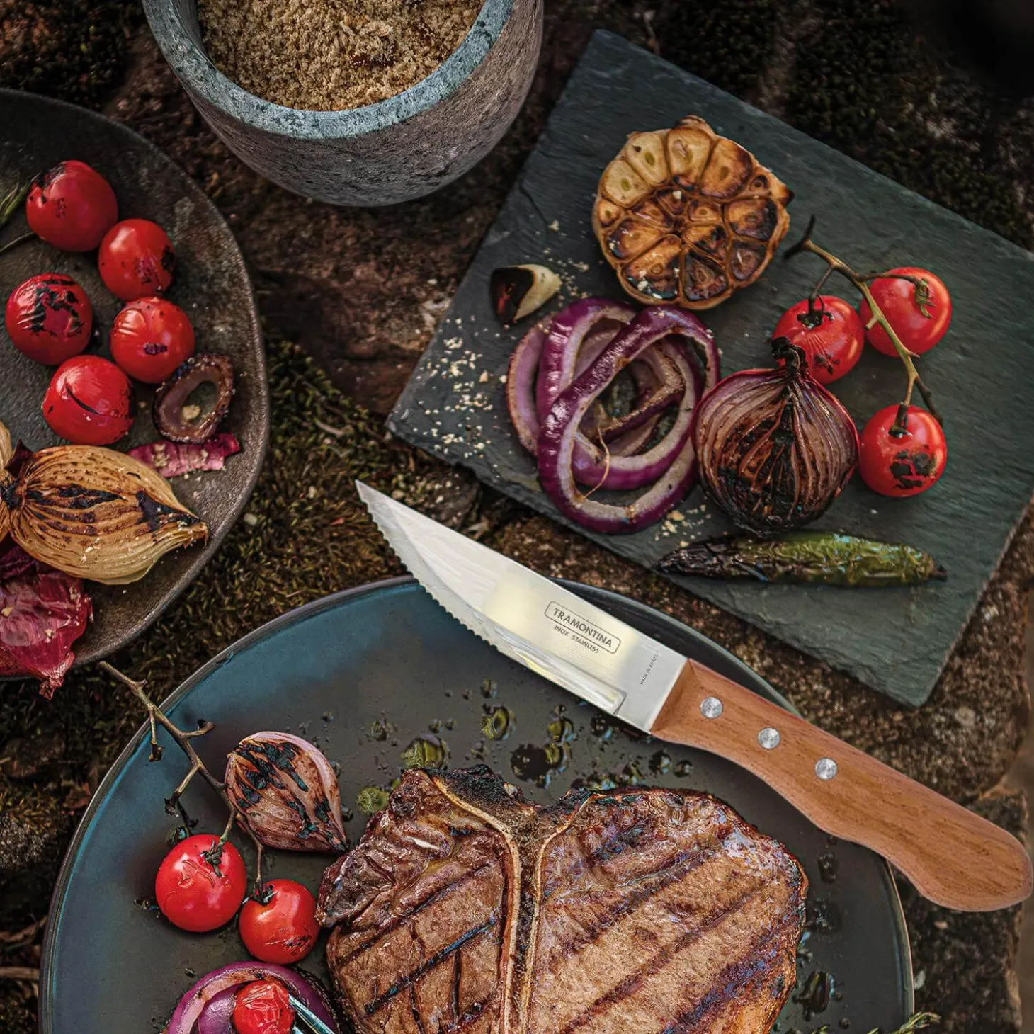Tramontina Churrasco 4-Piece Jumbo Steak Knife Set