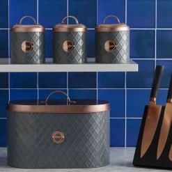 Typhoon Henrik Sugar Storage Canister - Graphite & Copper