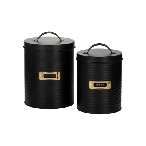 Typhoon 2-Piece Round Storage Canisters - Otto Black