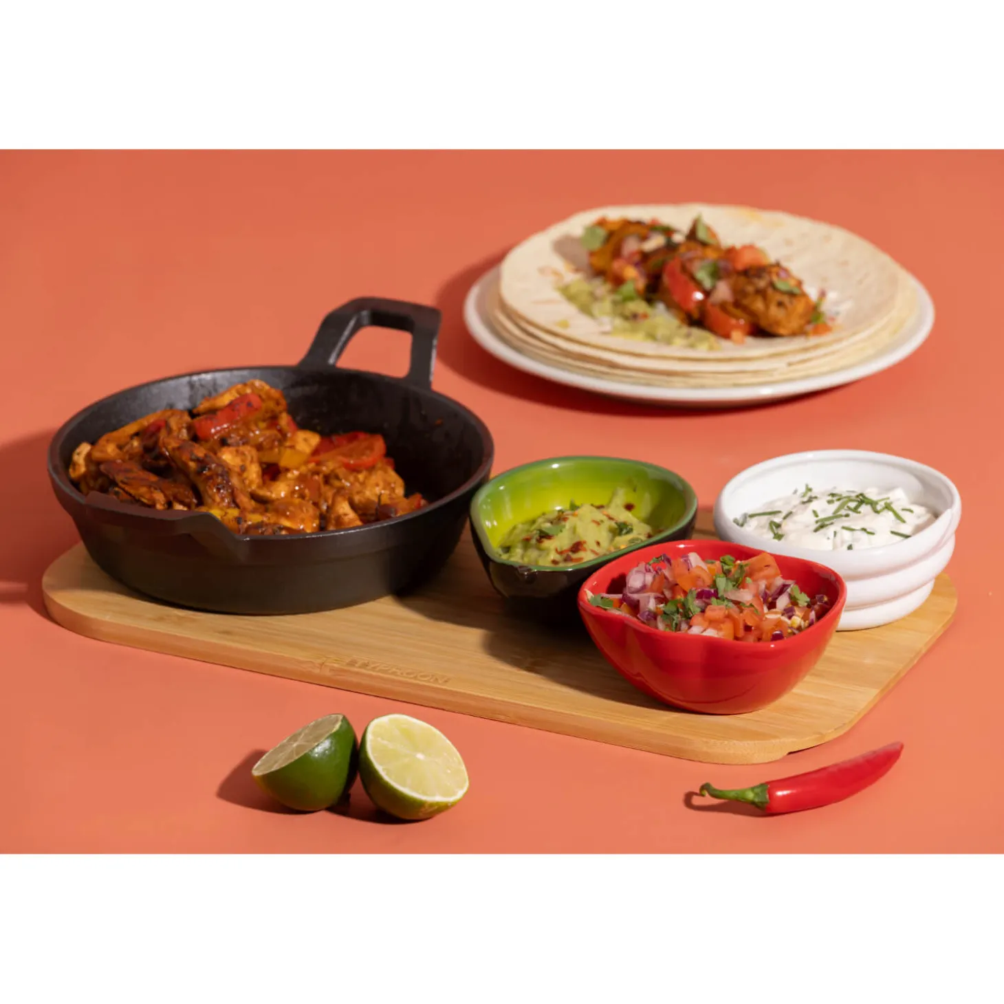 Typhoon World Foods 18cm Fajita Serving Set