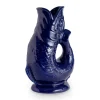Wade Fish Earthenware 1.2 Litre Gluggle Jug - Cobalt
