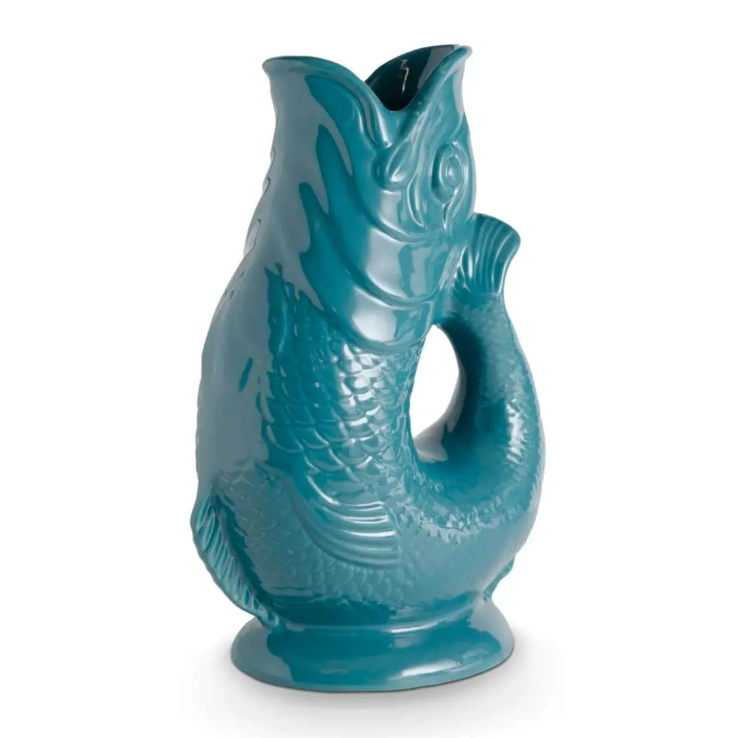 Wade Fish Earthenware 0.6 Litre Gluggle Jug - Agave