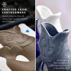 Wade Fish Earthenware 1.2 Litre Gluggle Jug - French Grey