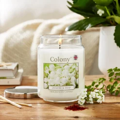 Wax Lyrical Colony Large Scented Candle Jar - Jasmine & Oud