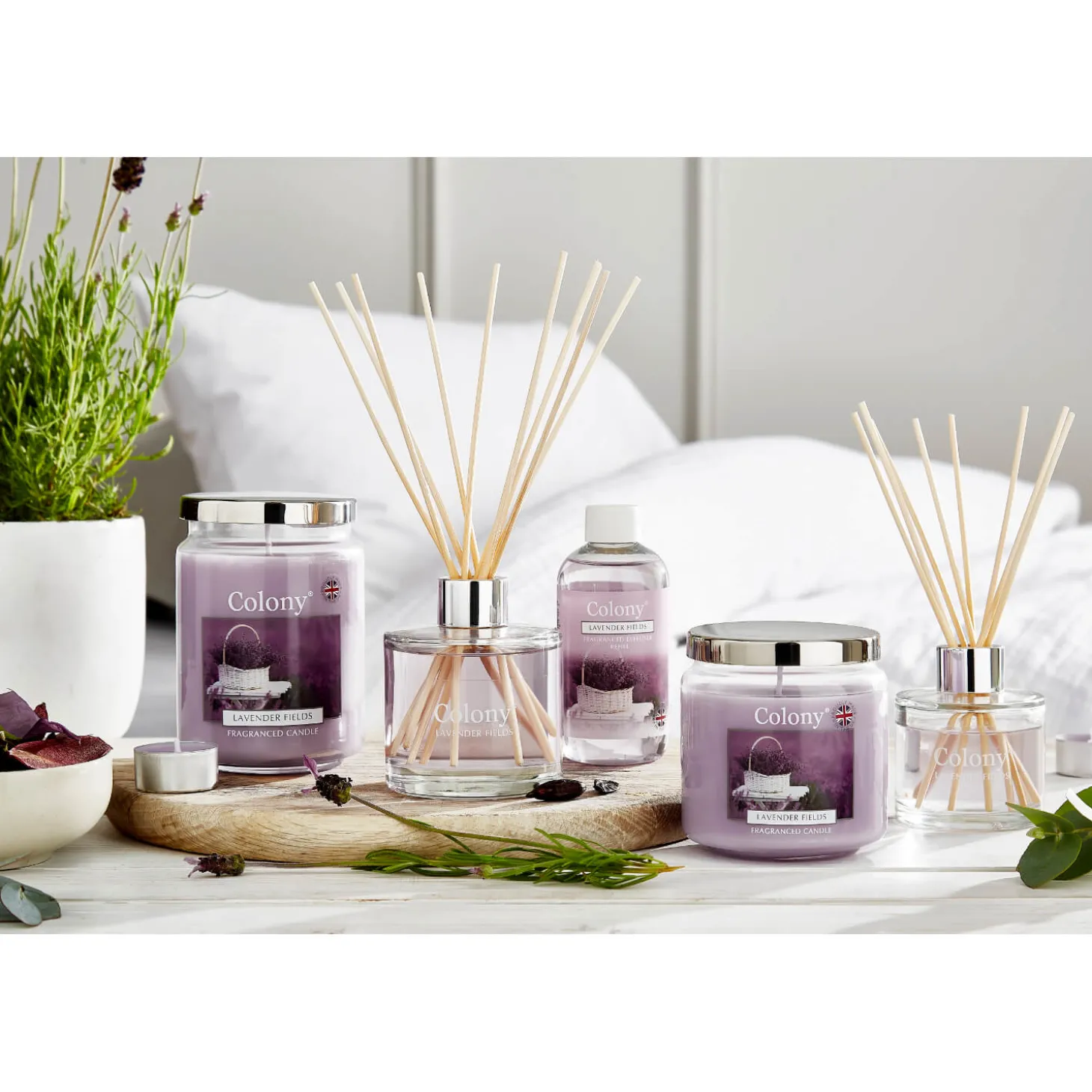 Wax Lyrical Colony Medium Scented Candle Jar - Lavender Fields