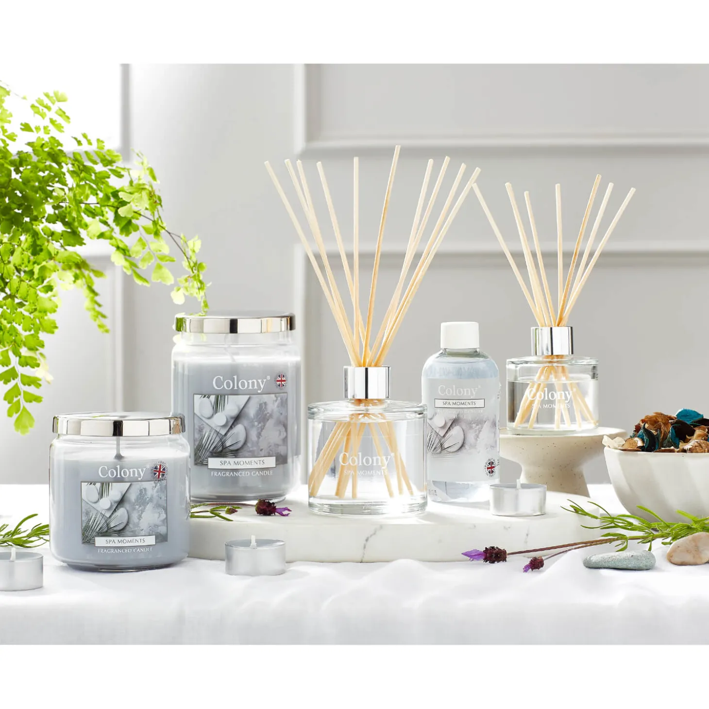 Wax Lyrical Colony Medium Scented Candle Jar - Spa Moments