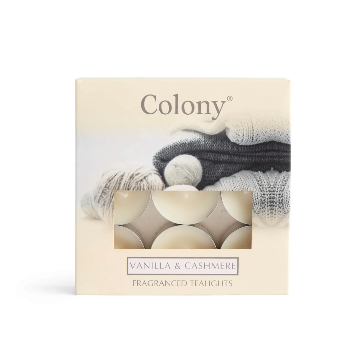 Wax Lyrical Colony Pack of 9 Scented  Tealights - Vanilla & Cashmere