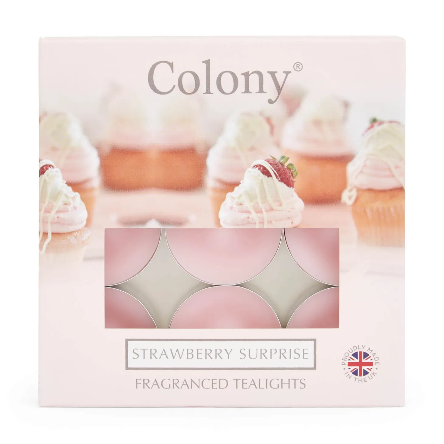 Wax Lyrical Colony Pack of 9 Scented  Tealights - Strawberry Surprise