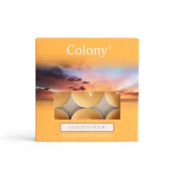 Wax Lyrical Colony Pack of 9 Scented Tealights - Golden Hour