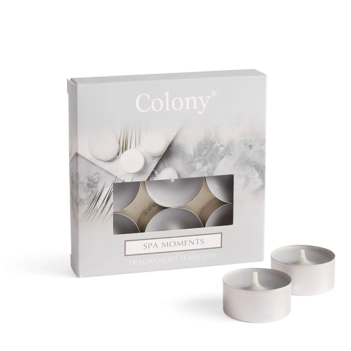 Wax Lyrical Colony Pack of 9 Scented Tealights - Spa Moments