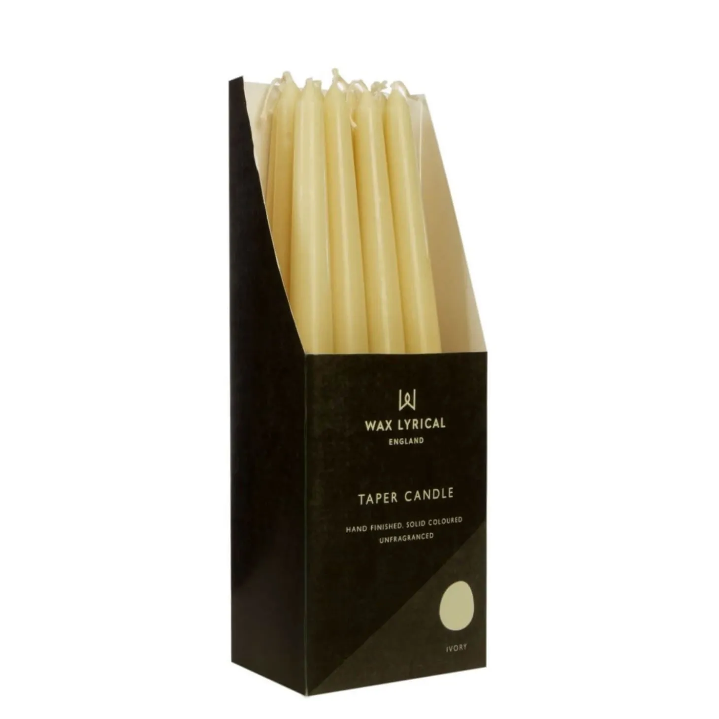 Wax Lyrical Unfragranced 25cm Tapered Dinner Candle - Ivory