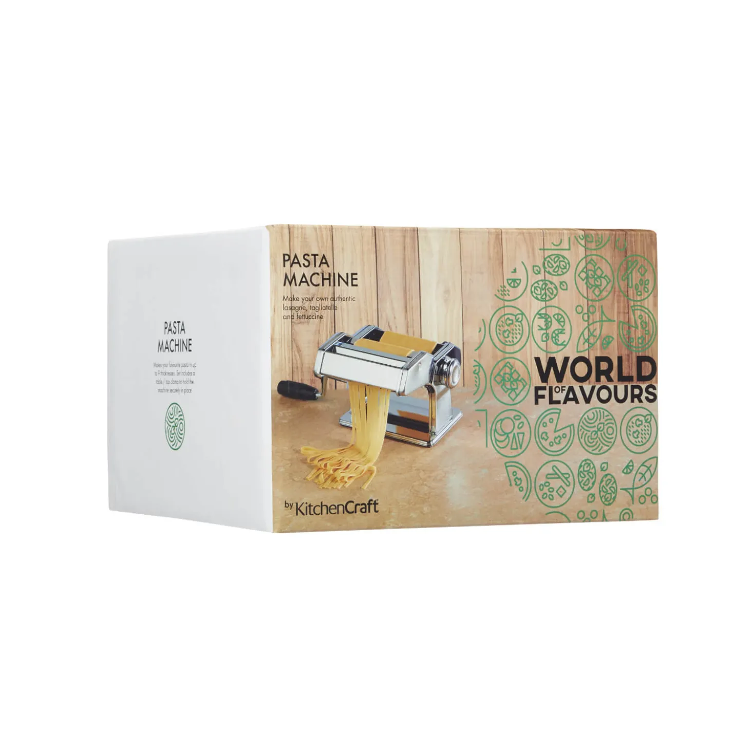 World of Flavours Italian Pasta Machine - Silver