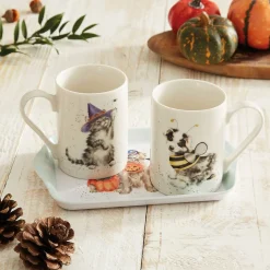 Wrendale Designs by Hannah Dale Halloween Mug & Tray Set - Trick Or Treat