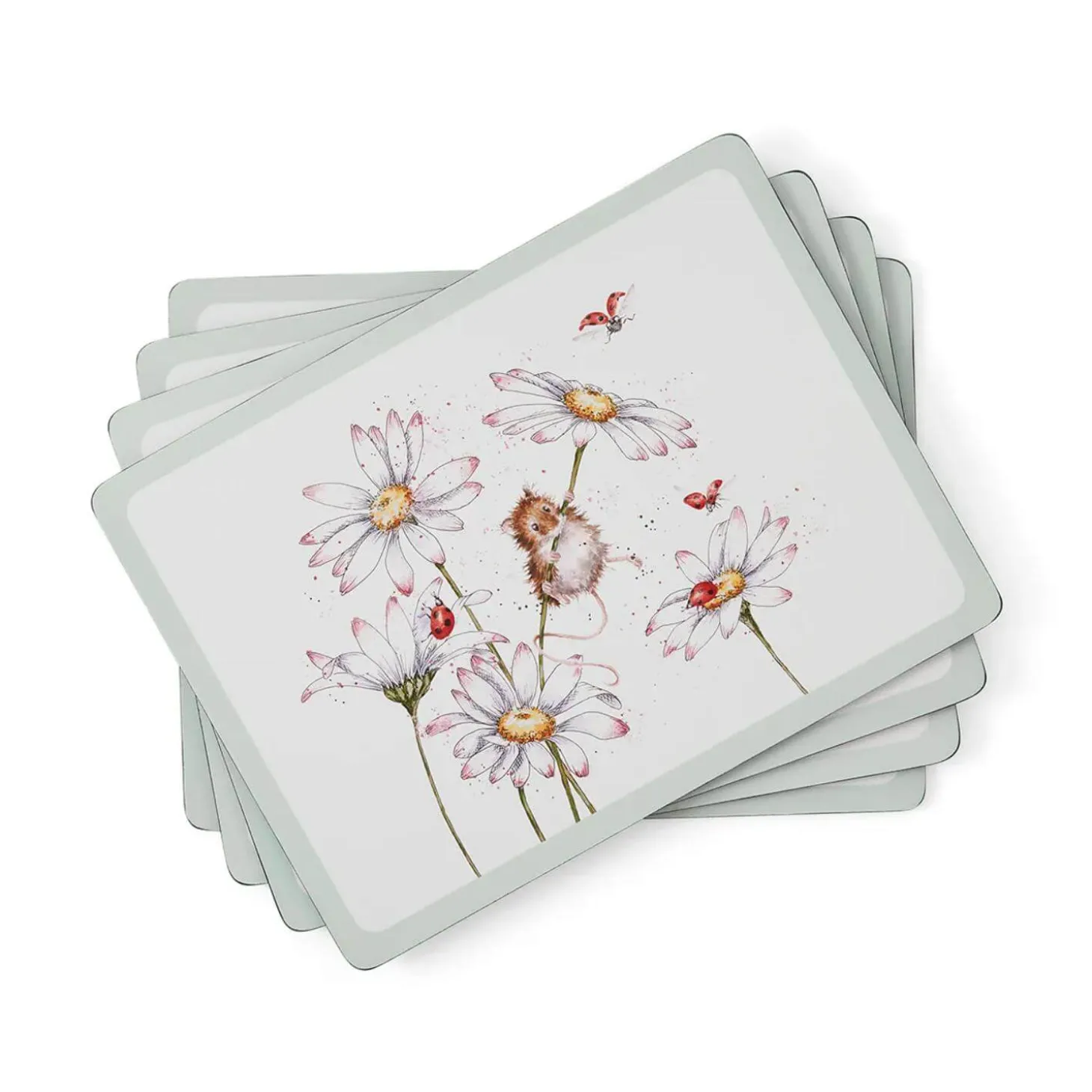 Wrendale Designs by Hannah Dale 4-Piece Large Placemats Set - Wildflowers
