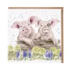 Wrendale Designs by Hannah Dale Card - Nosy Neigh-Boars - Pig