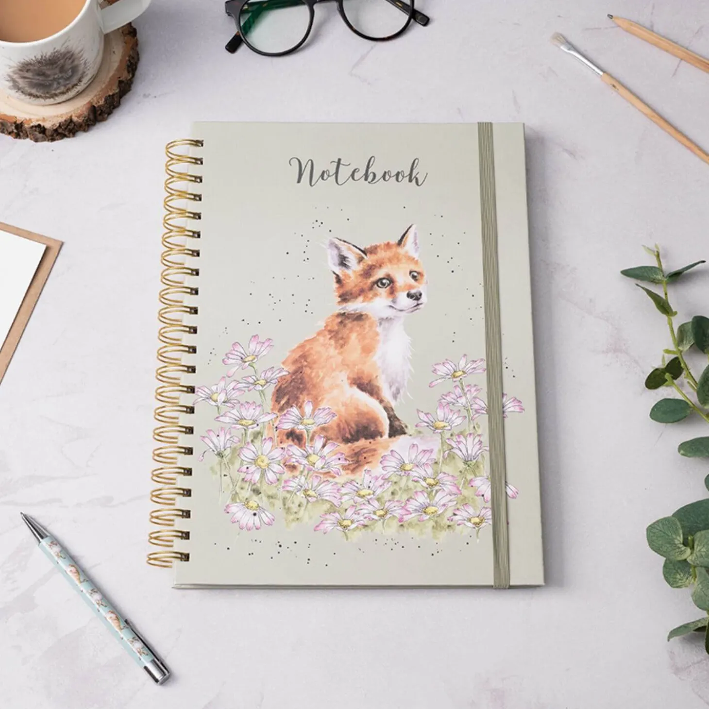 Wrendale Designs by Hannah Dale A4 Notebook - Make My Daisy - Fox