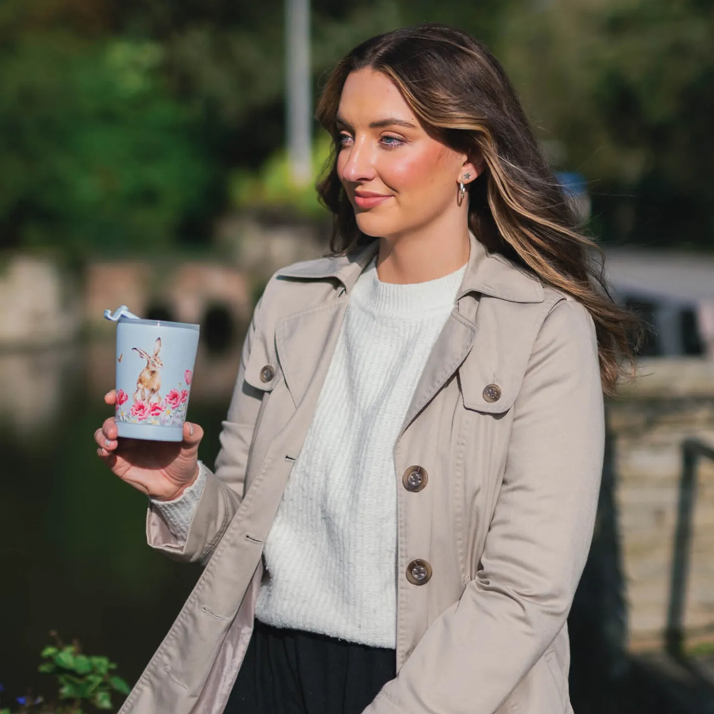 Wrendale Designs by Hannah Dale 320ml Thermal Travel Cup - Field of Flowers