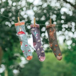 Wrendale Designs by Hannah Dale Ladies Bird Socks - Wisteria Wishes