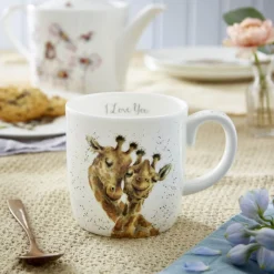 Wrendale Designs by Hannah Dale Bone China Large 400ml Mug - I Love You