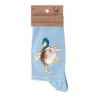 Wrendale Designs by Hannah Dale Ladies Blue Socks - A Waddle & A Quack