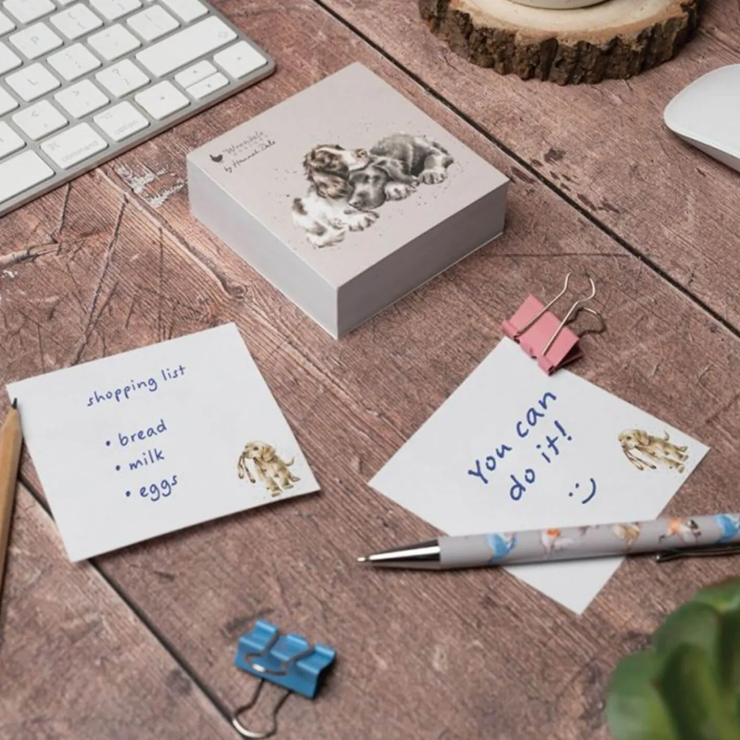 Wrendale Designs by Hannah Dale Sticky Notes - Growing Old Together - Spaniel & Labrador